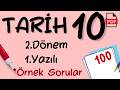 Tarih 10. Sınıf 2. Dönem 1. Yazılı Yeni Müfredat Ücretsiz PDF Tarih 10 yazılı soruları