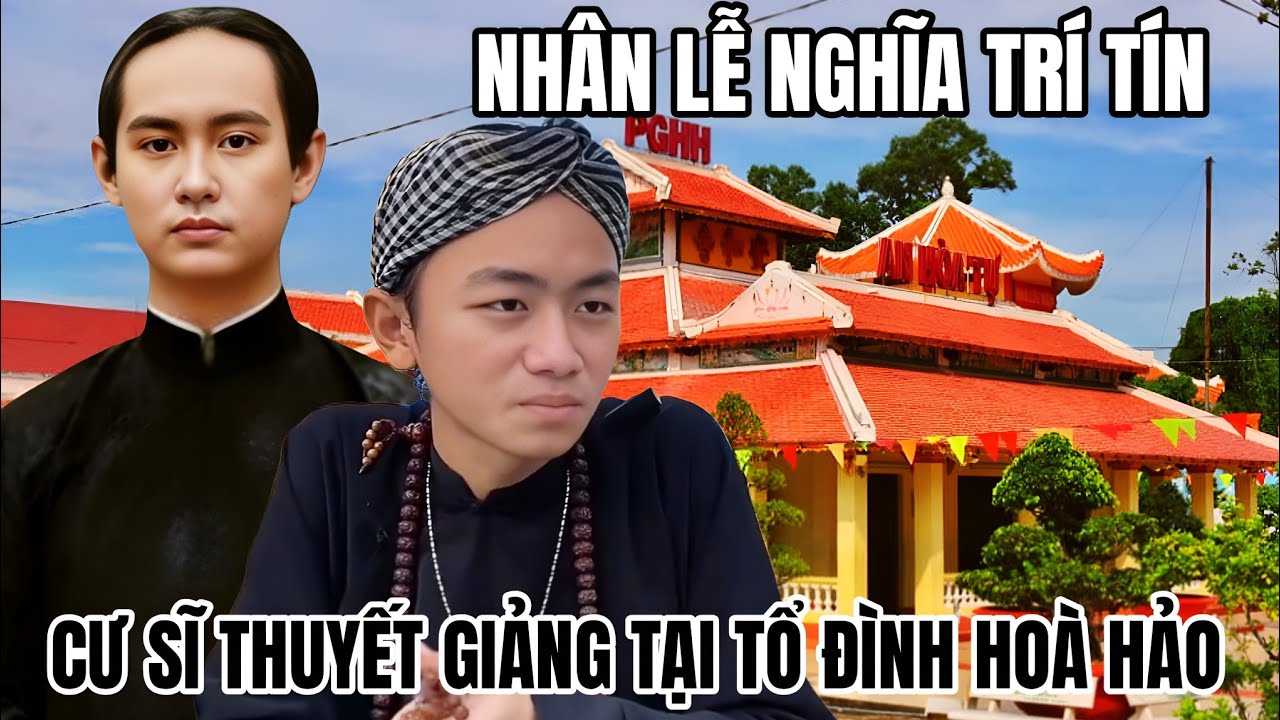 Cư sĩ trẻ tuổi thuyết giảng tại Tổ Đình PGHH - Nhân Lễ Nghĩa Trí Tín