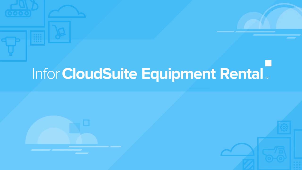 Infor Cloudsuite Equipment Rental YouTube