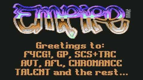 Empire c64 8bit extra short import intro by Chromance (1993) +  F4CG intro