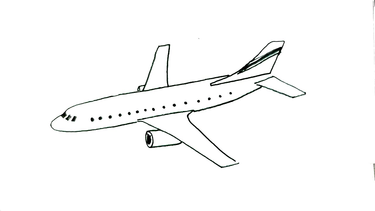 How to draw an aeroplane- in easy steps Advanced.Tutorial of ...