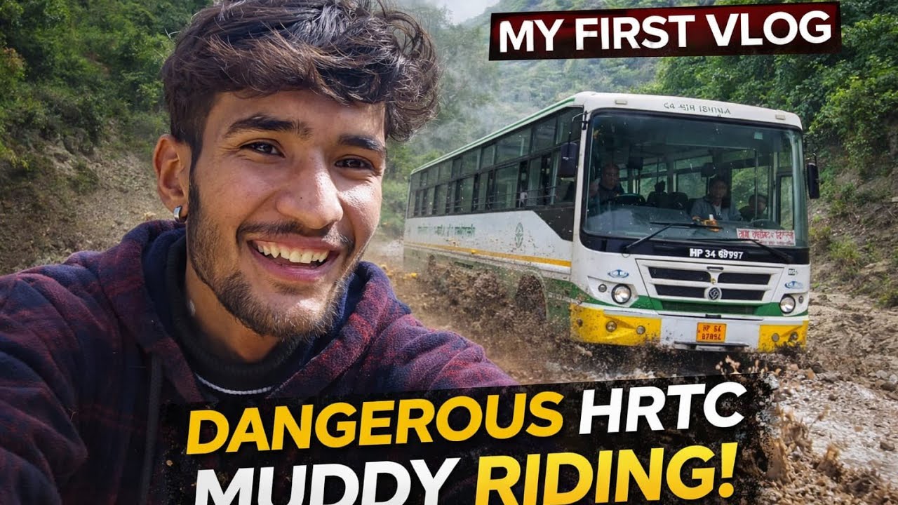 My First Vlog | Dangerous HRTC Bus Ride 😱 | Daily Vlog #1