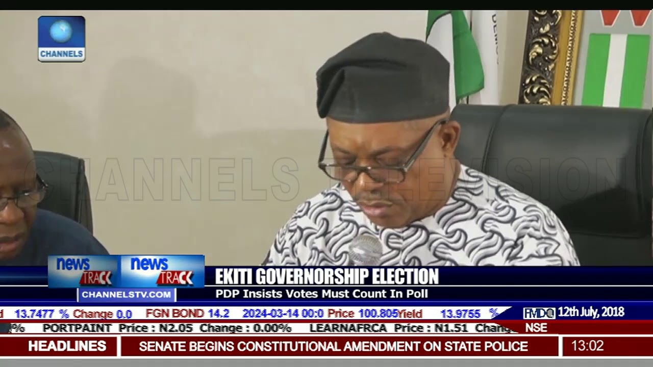 PDP Insists Votes Must Count In Ekiti Polls