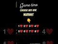 choose any one number game question with answer shots #shotsvideo #subscribe
