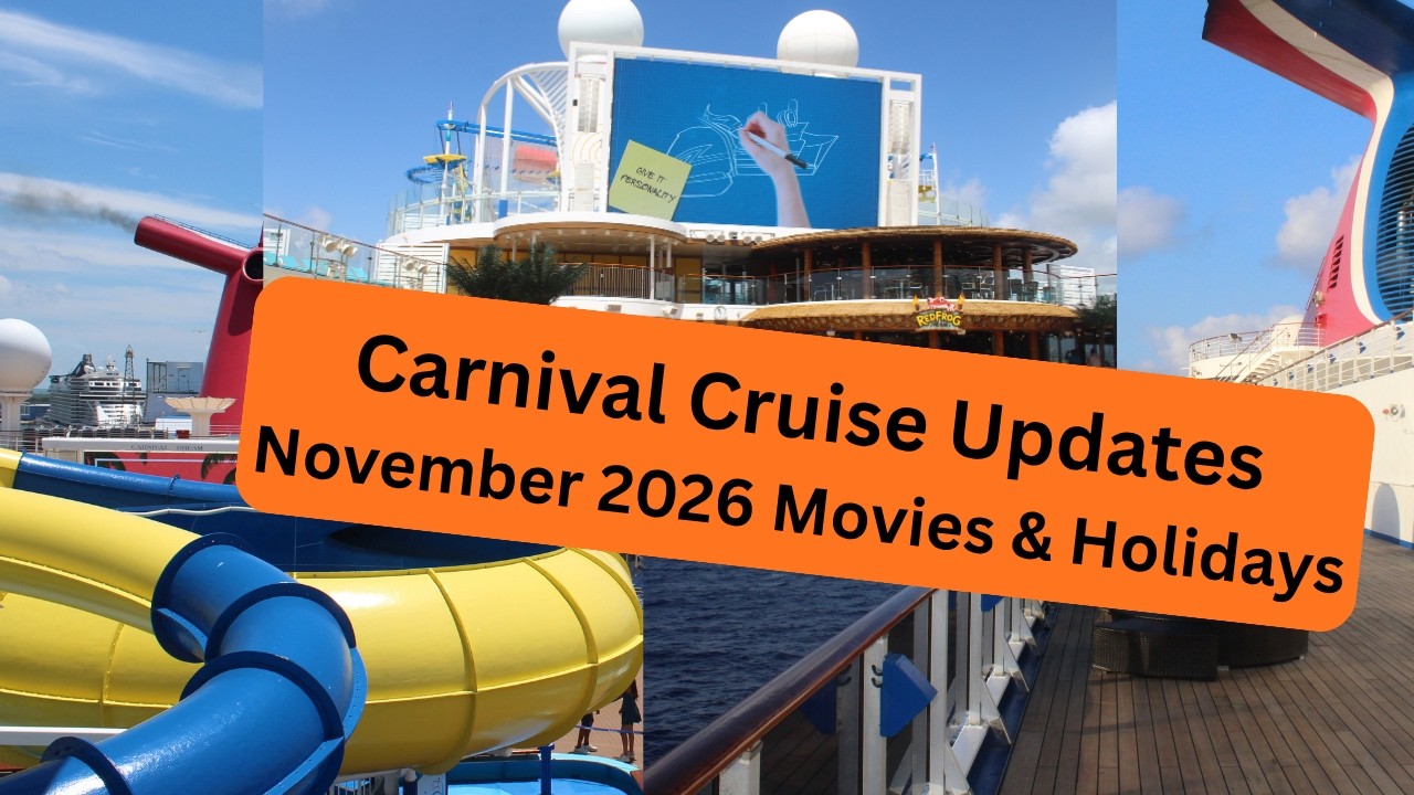 Carnival Cruise November 2026 Movies, Holidays, & Events!