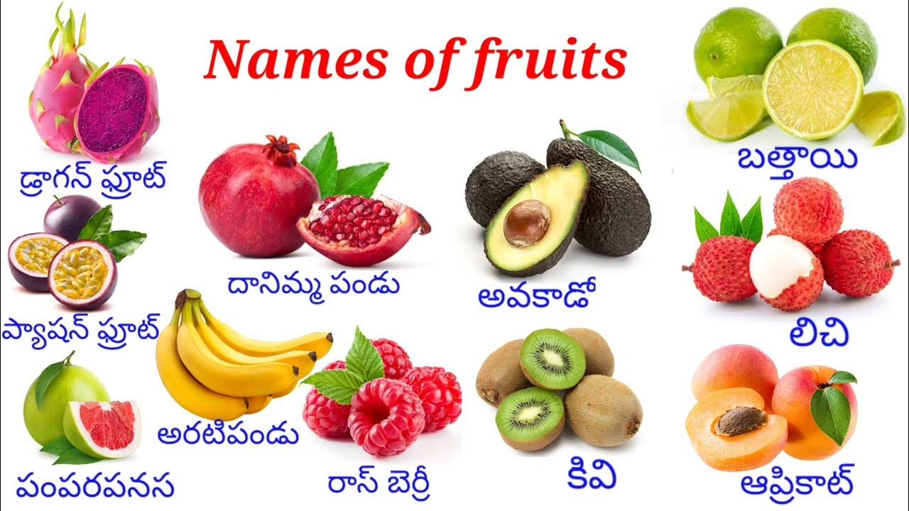 Fruits names, names of fruits, world most popular fruits names ...