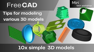 FreeCAD 10 simple 3D models, part 25