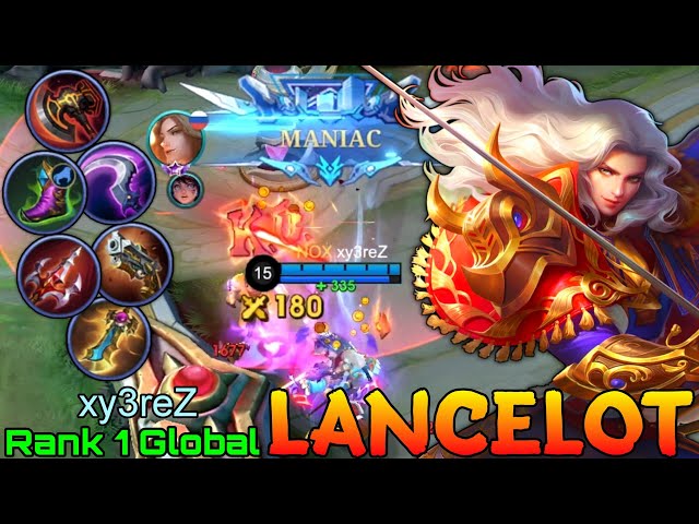 MANIAC  Lancelot Perfect Shutdown! - Top 1 Global Lancelot by xy3reZ - Mobile Legends class=