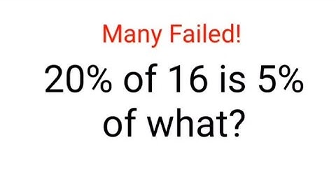 20% van 16 is 5% van wat? Velen zakten voor deze Oekraïense wiskundetoets #wiskunde #percentages ...