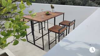 Salon de jardin de balcon modulable