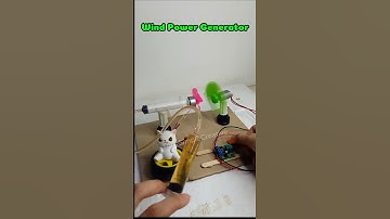 Wind Power Generator - DC Motor | #experiment #tech #youtubeshorts #dcmotorproject #