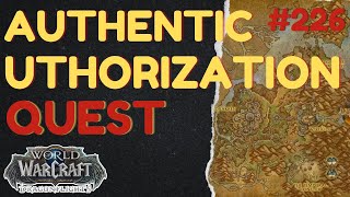 Authentic Authorization QUEST Thaldraszus WoW Dragonflight ID 74282