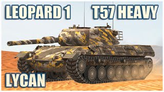 Leopard 1, T57 Heavy & Lycan • WoT Blitz Gameplay