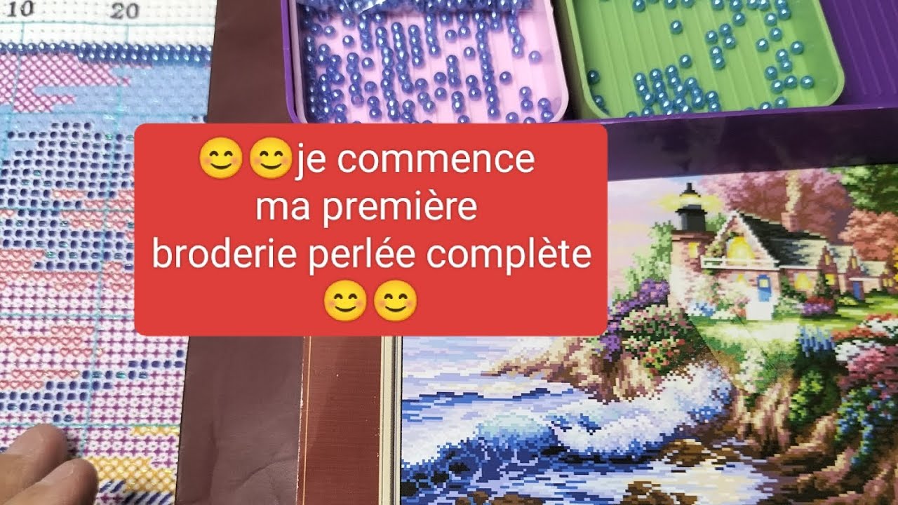 🤩je commence ma première broderie perlée complète 🤩voici comment je procede🌟#vipcrossstitch