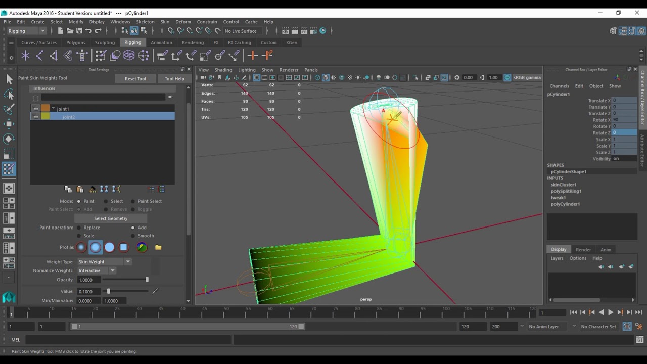 Maya Skin Weighting Basics - YouTube