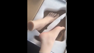 foot worship dolls raw silicone before making up