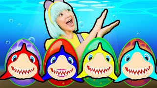 Surprise Eggs - Baby Shark Song +MORE | TigiBoo