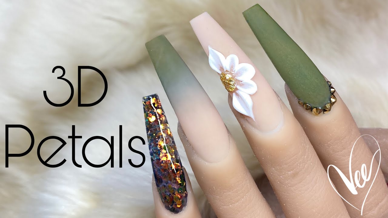 3D Flower Nail Tip Design Ideas - wide 1