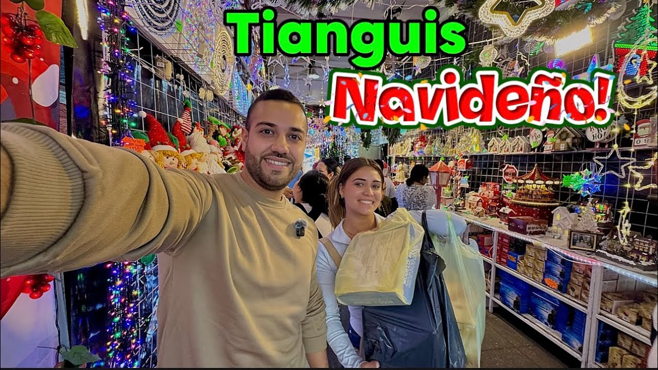 Llevo a mí Esposa 🇨🇺 al TIANGUIS NAVIDEÑO más GRANDE de CDMX 🌲☃️| TODO esto Pudimos COMPRAR 😱‼️