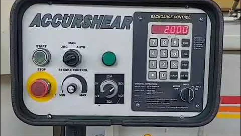 Accurshear 10′ x 1/4″ Hydraulic Power Squaring Shear, Model 625010