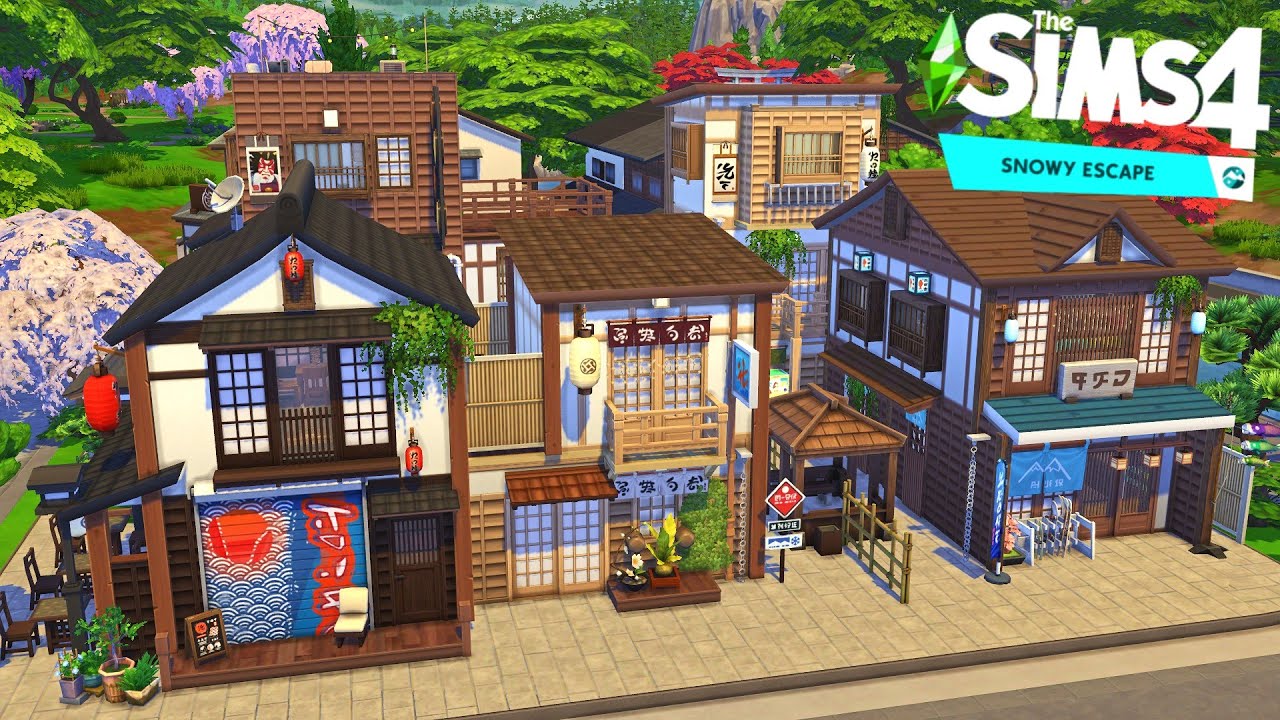 Mt. Komorebi Street | The Sims 4: Snowy Escape | Save File: Mt ...