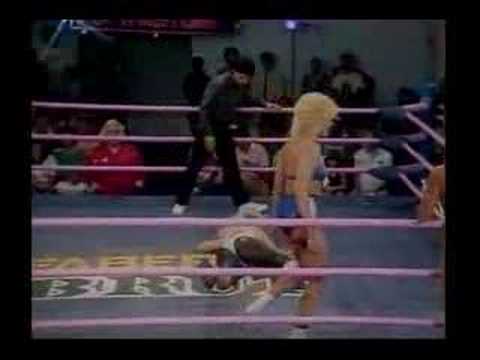 GLOW WRESTLING - CHAINSAW & SPIKE VS OLYMPIA & DALLAS - YouTube