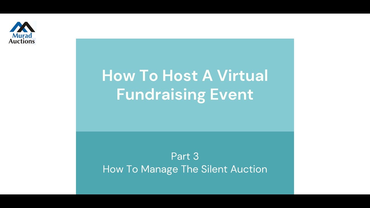 How To Host A Virtual Fundraising Event Part 3-Managing the Silent ...