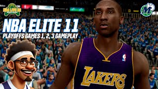 NBA ELITE 11 | PLAYOFFS game 1, 2, 3 MAVS x LAKERS | FULL GAMEPLAY