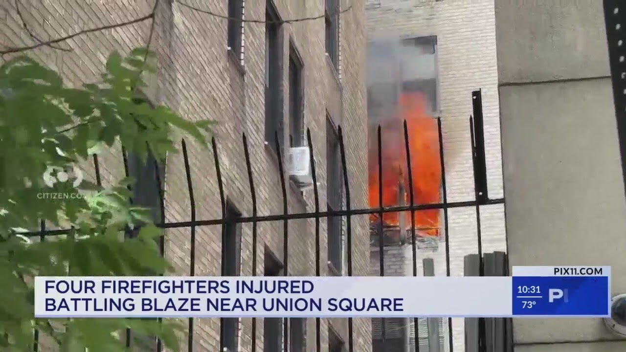 Firefighters suffer minor injuries battling apartment blaze in ...