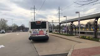 NJ Transit Bus: Ewing Bound NABI 416.15 Route 608 Bus #5567 departing Hamilton Rail Station