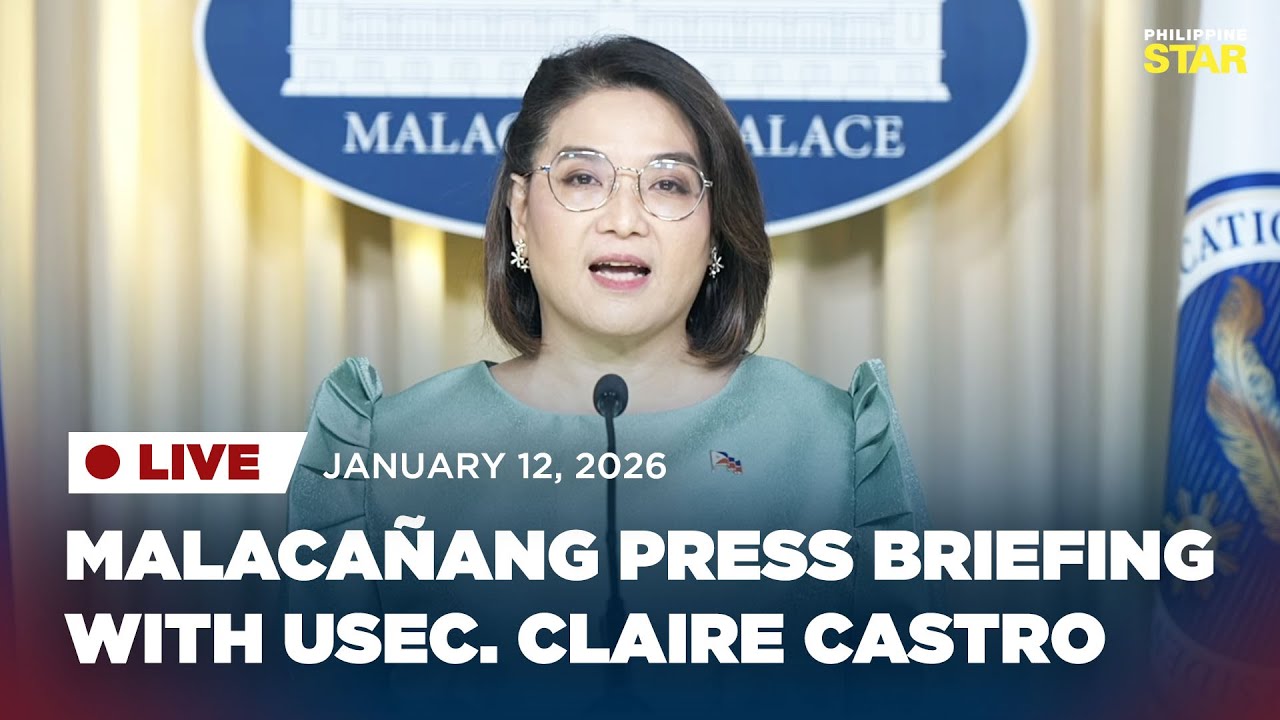 LIVESTREAM: Malacañang press briefing with Usec. Claire Castro (January ...