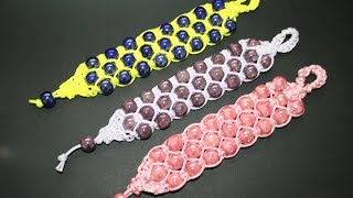 BRACCIALE MACRAME E CERAMICA - www.perlinebijoux.com