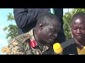 General Elwelu asks for forgiveness, makes President Museveni to stand for an hour while praying