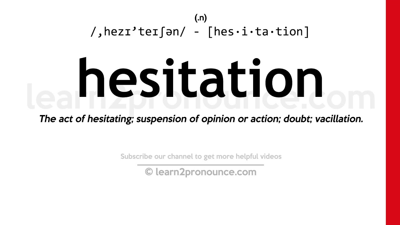 speech hesitation definition