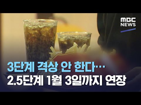 3단계 격상 안 한다…<strong>2.5단계</strong> 1월 3일까지 연장 (2020.12.28/뉴스투데이/MBC)