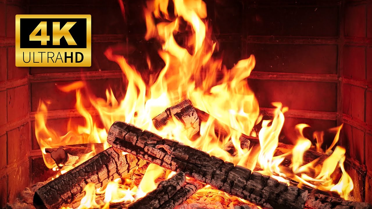 🔥 Fireplace 4K | Soft Crackling Fire ASMR for a Relaxing Night Warm ...