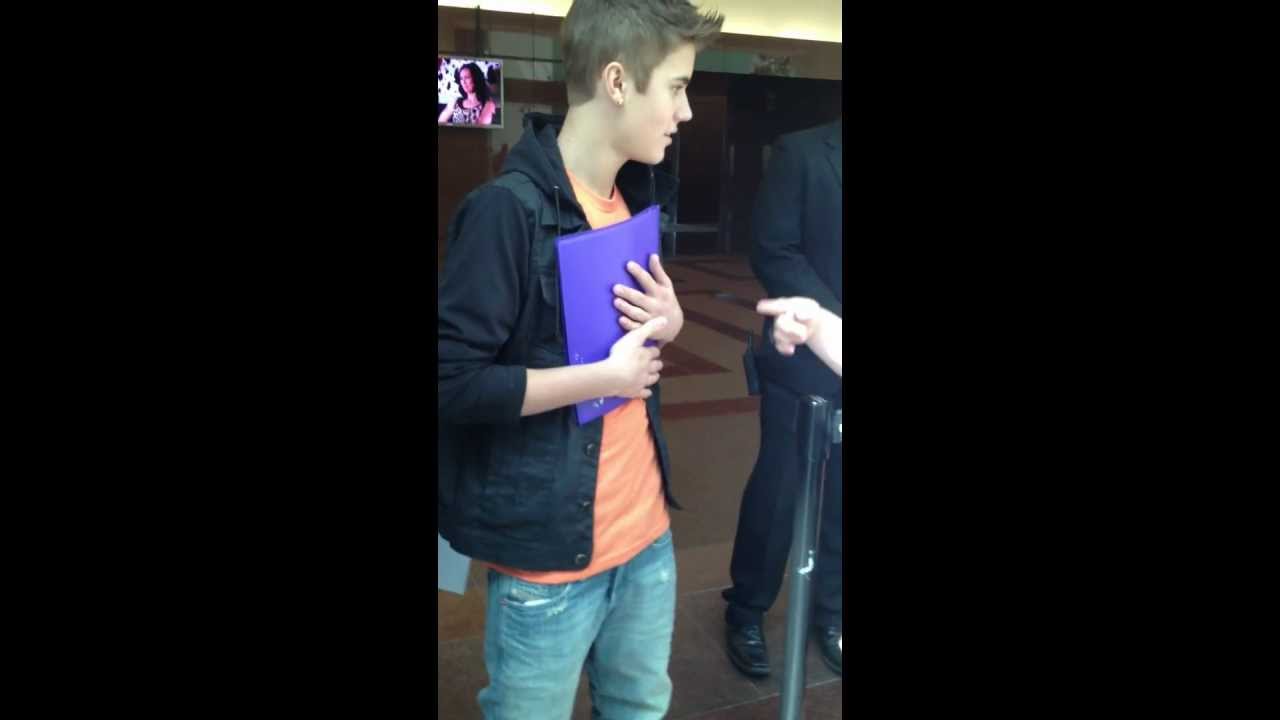 Shelby and I talking to Justin!