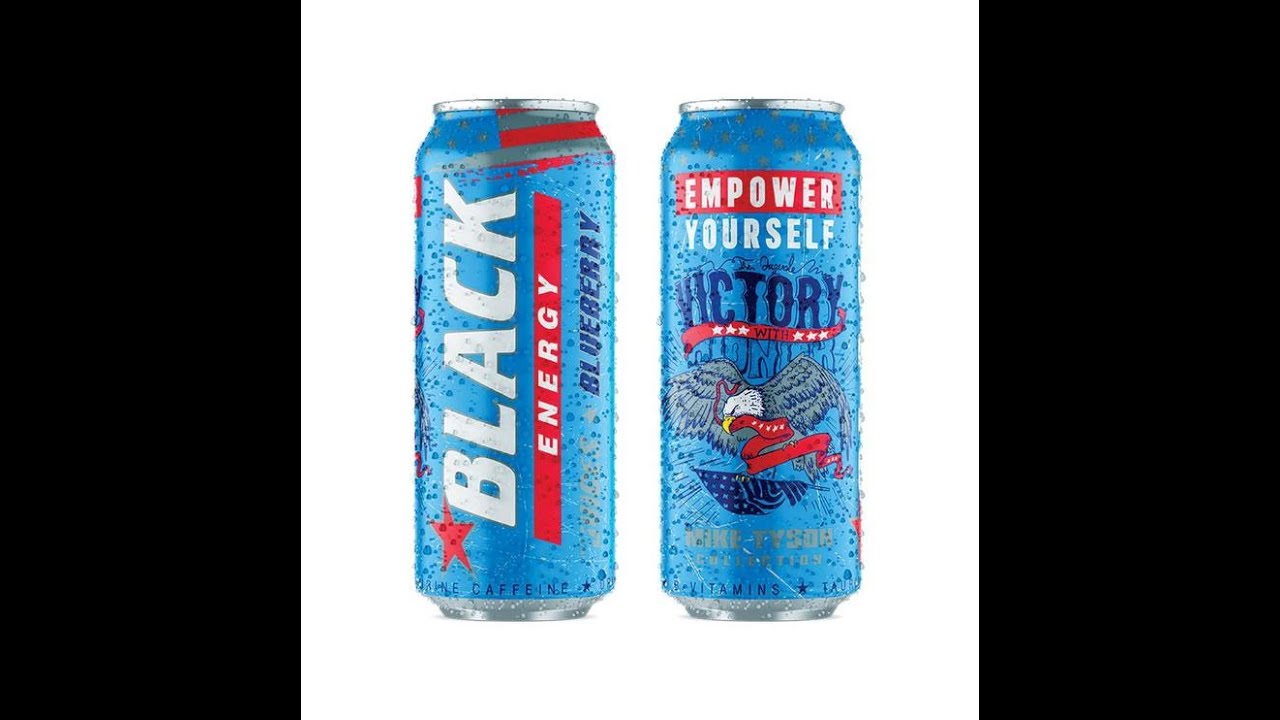 Black energy with juices blueberry (500ml) wideorecenzja