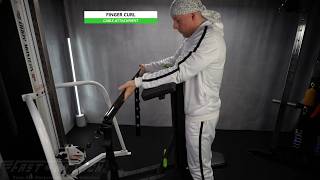 Cable | Finger Curl | 90* Bench, Preacher Attachment | Long Bar | Fast-Attach All In 1 Fitness Strap