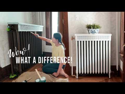 I FINALLY Painted My Stained Ceiling, Chipping Radiator & Fixed an Ugly Flower Bed!