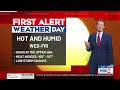 FIRST ALERT WEATHER DAYS: Heat ramps up Wednesday through Friday