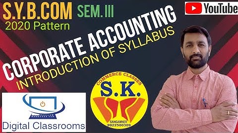 SYBCom Revised Syllabus 2020, Corporate Accounting