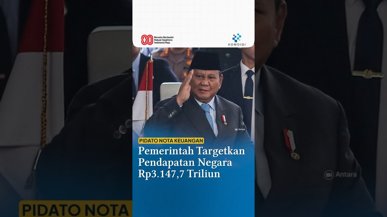 Pidato Nota Keuangan | Pemerintah Targetkan Pendapatan Negara Rp3.147,7 Triliun