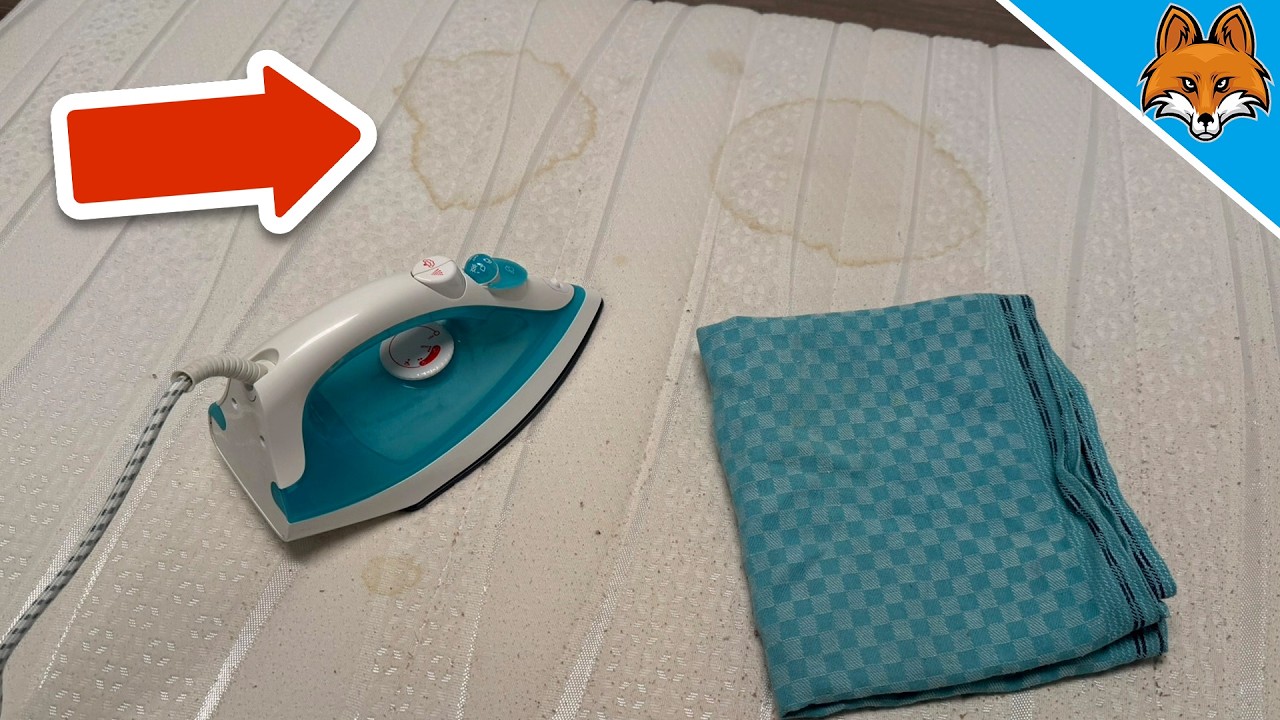 Почистите матрас утюгом💥(пятна исчезнут за секунды)🤯