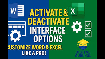 Master Interface Options! Activate & Deactivate Like a Pro in MS Word & Excel 💻