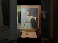 Sketch and acrylic painting from life model