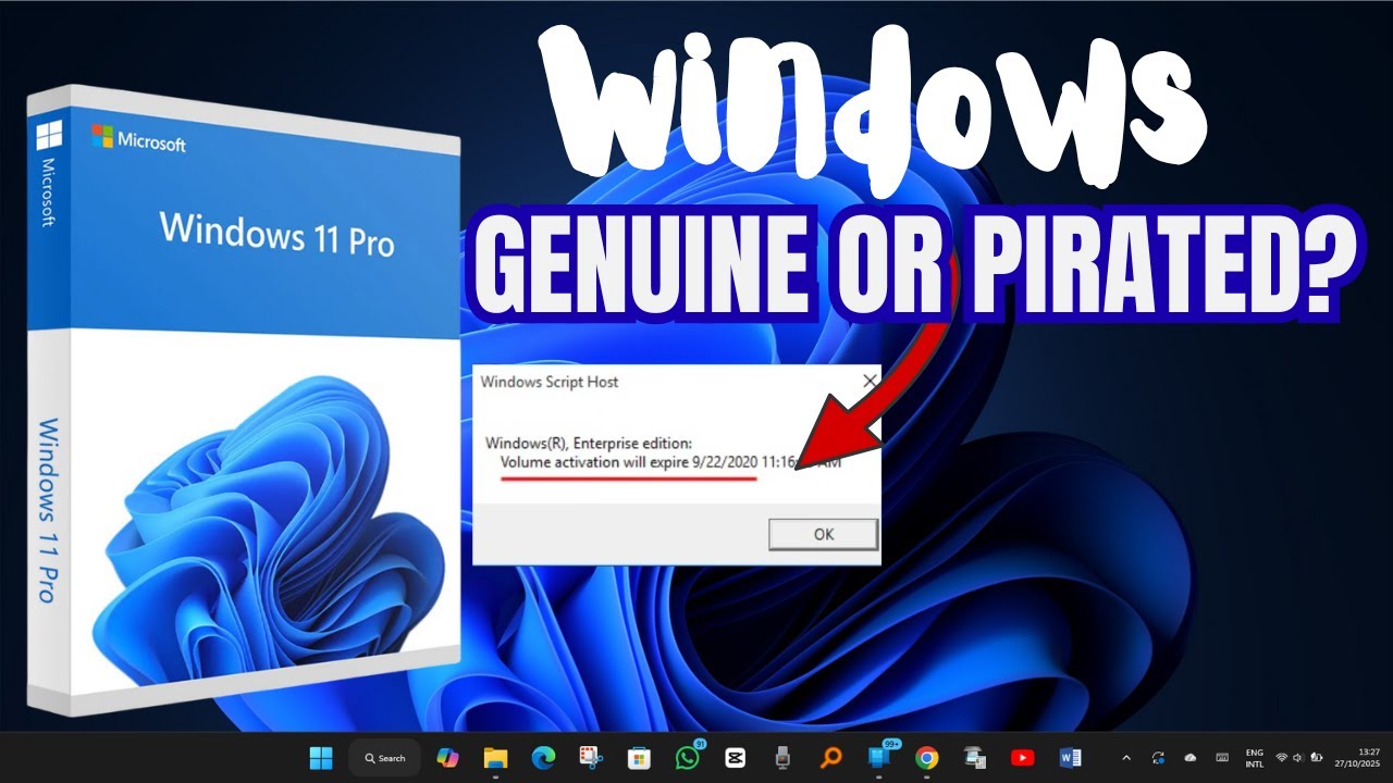 How to check windows version and if its GENUINE or PIRATED - YouTube