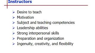 Chapter 01 The instructor as a Professional