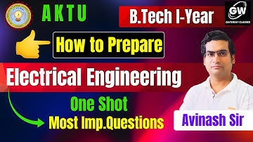ELECTRICAL MOST IMP QUESTIONS I ELECTRICAL ONE SHOT I By Avinash  Sir I GATEWAY CLASSES I AKTU
