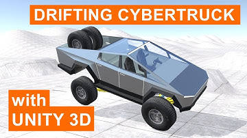 Simulating BeamNG Drive | Gameplay of Cybertruck transformed Trophy Truck | Unity3D soft-body [2020]